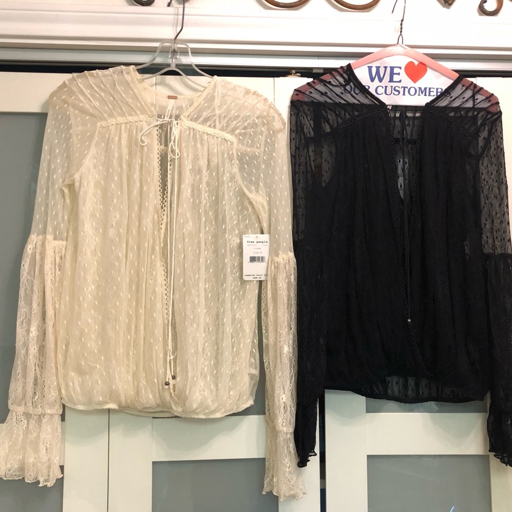 Two Free People NWT lace tops. Size M